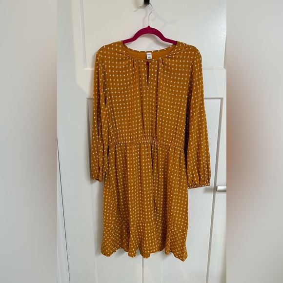 Old Navy Mustard Yellow Dress NWOT. Size large. Cute. Country. Boho. Spring. - Picture 2 of 9